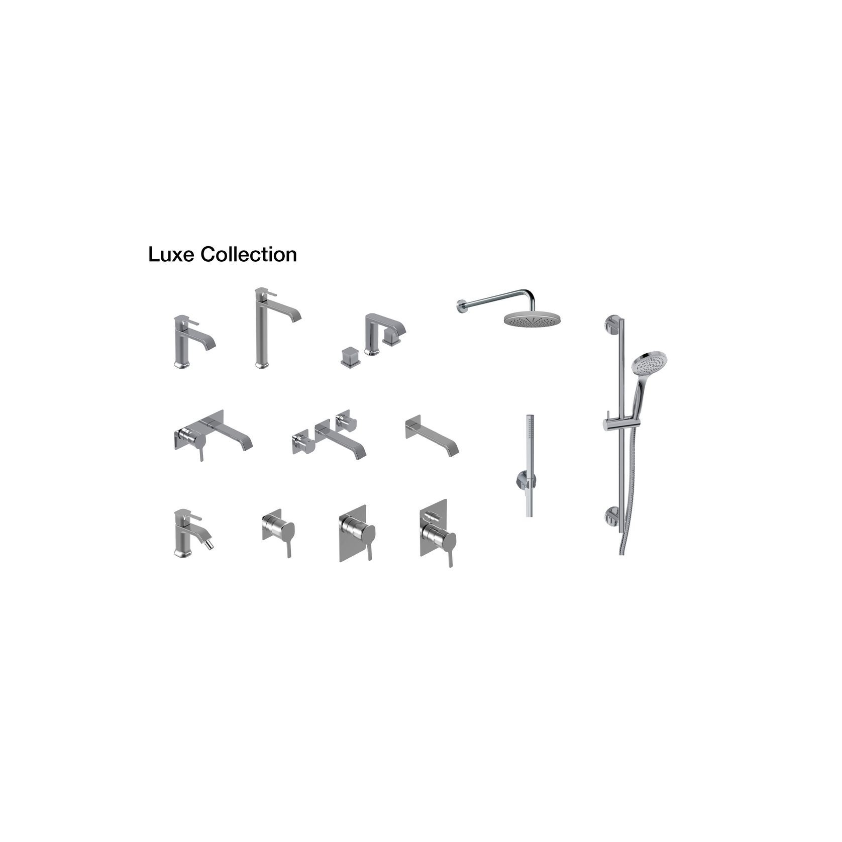 Luxe 200mm Wall Mount Rainhead gallery detail image