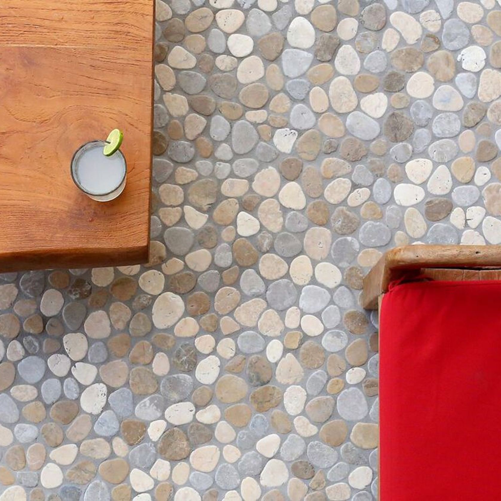 Marble Pebble Interlocking Tile gallery detail image