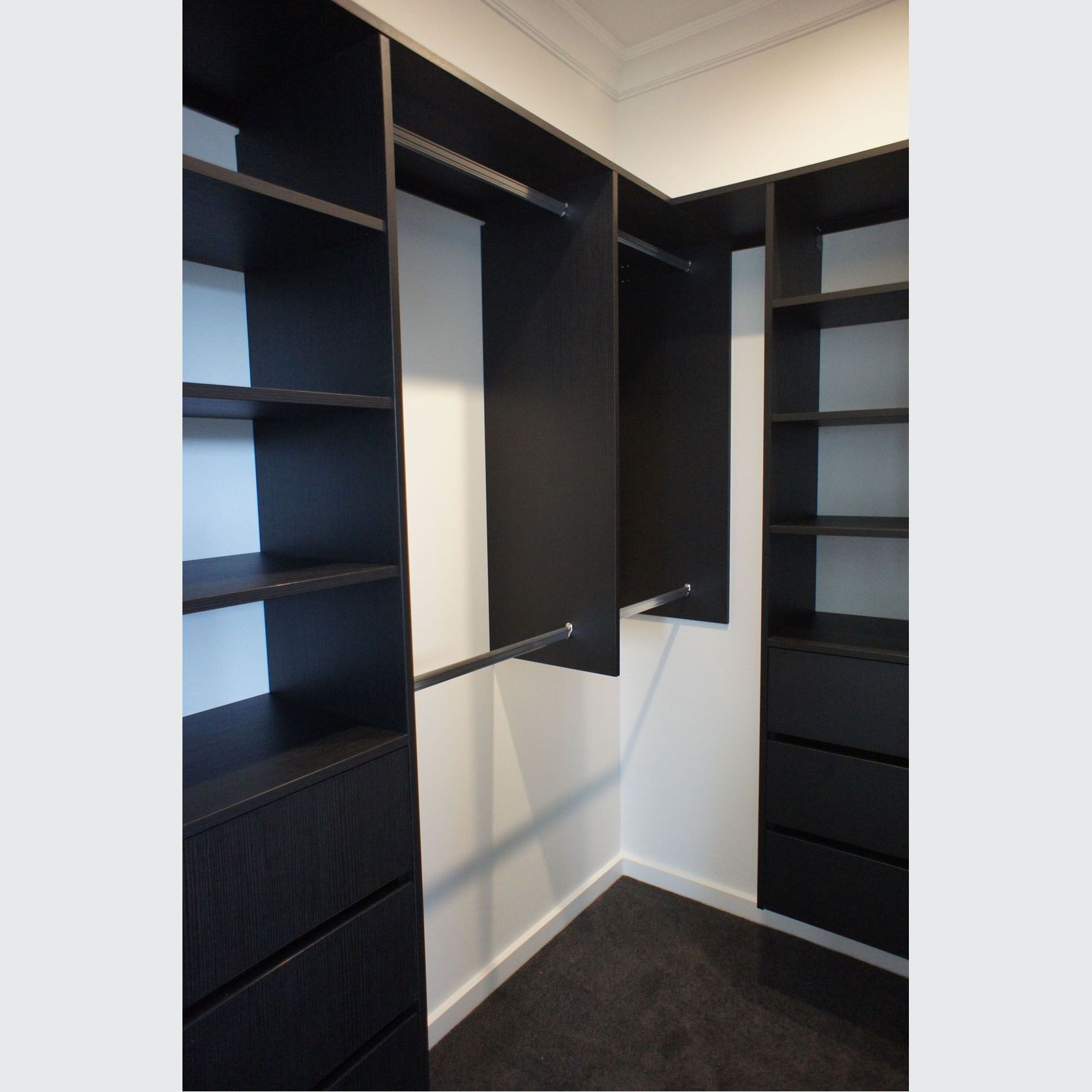 METRO range - Wardrobe in "Black" with textured finish gallery detail image