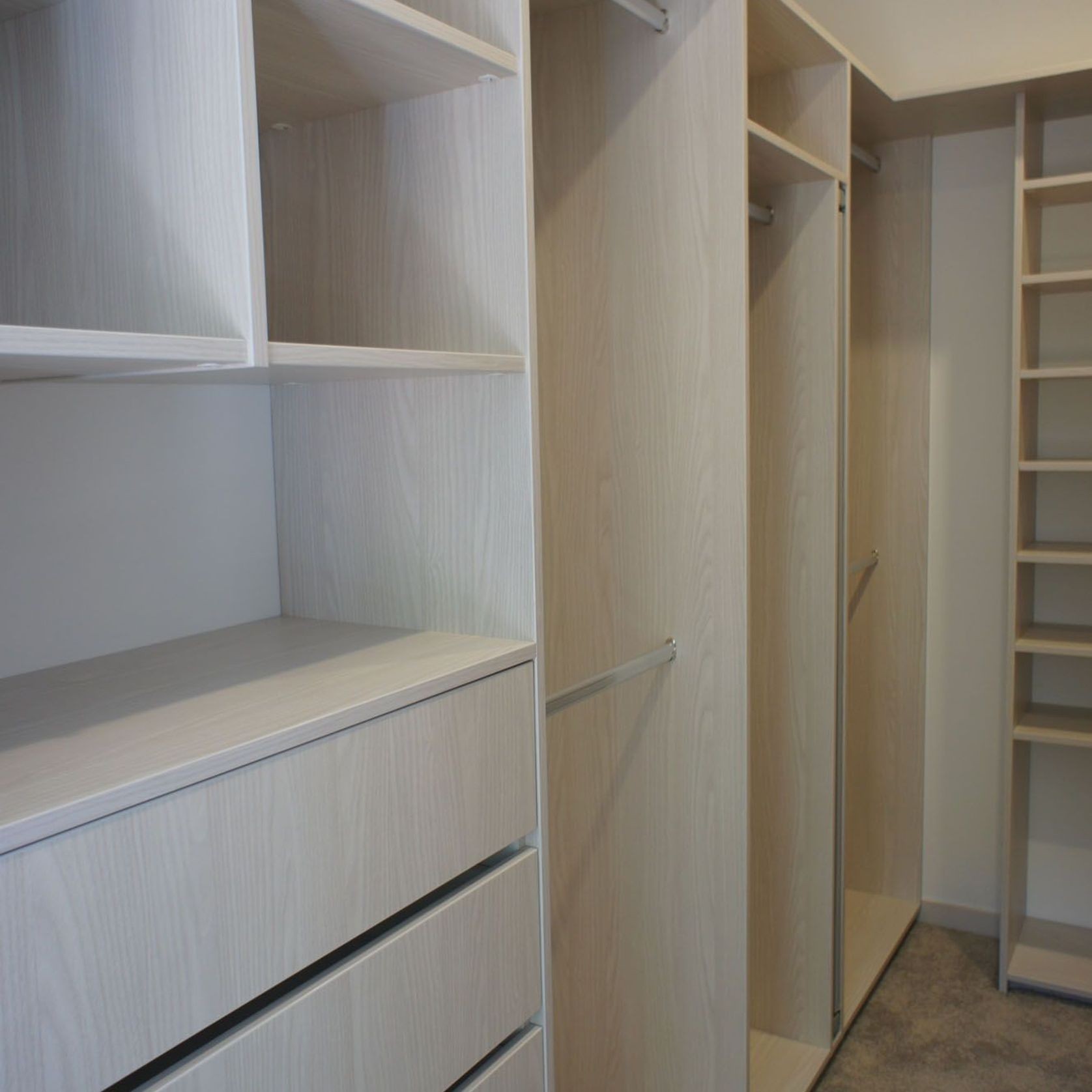 Metro Washed Oak Melamine Wardrobe gallery detail image