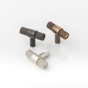 Joseph Giles Montgomery Knurled Solid Brass T-Bar Handle gallery detail image