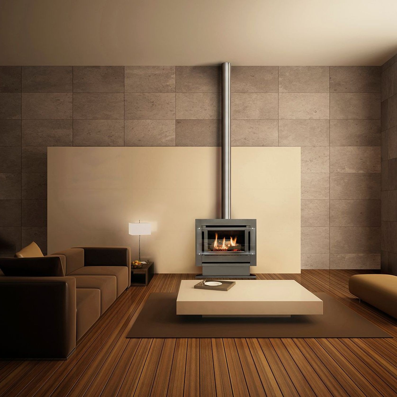 Rinnai Neo Freestanding Plinth Gas Fireplace  gallery detail image