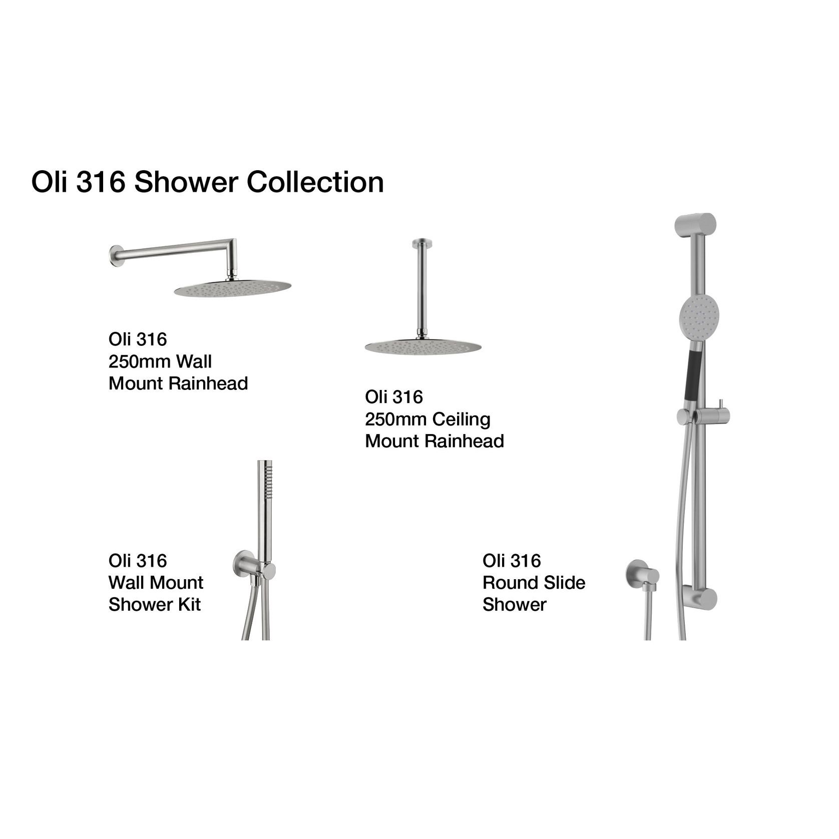 Oli 316 Round Slide Shower gallery detail image