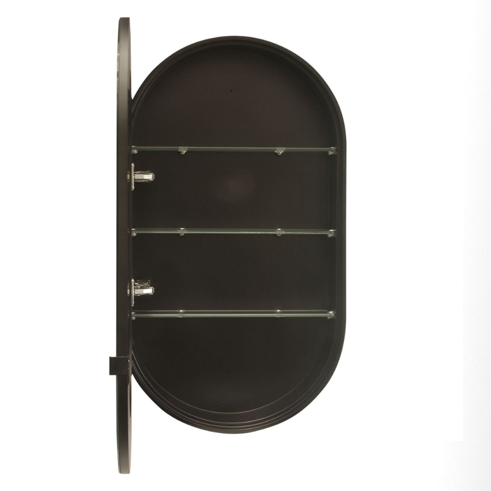 Code Oval Black Mirror Cabinet gallery detail image