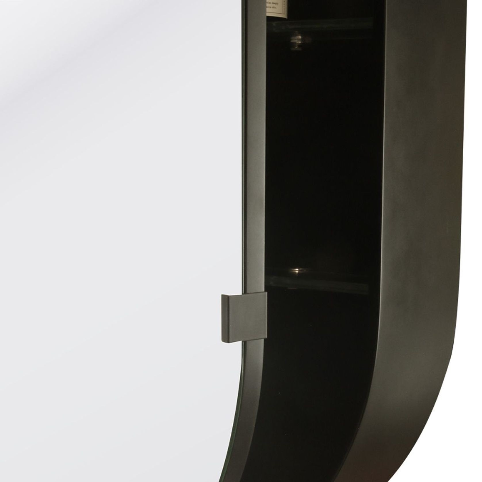 Code Oval Black Mirror Cabinet gallery detail image