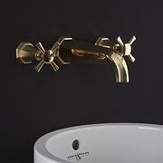 Perrin & Rowe Deco Wall Mounted Basin Taps gallery detail image