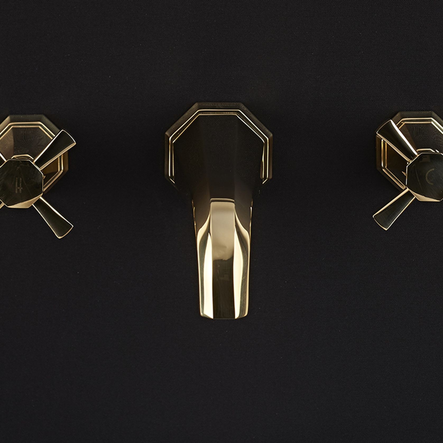 Perrin & Rowe Deco Wall Mounted Basin Taps gallery detail image