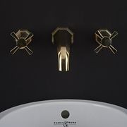 Perrin & Rowe Deco Wall Mounted Basin Taps gallery detail image