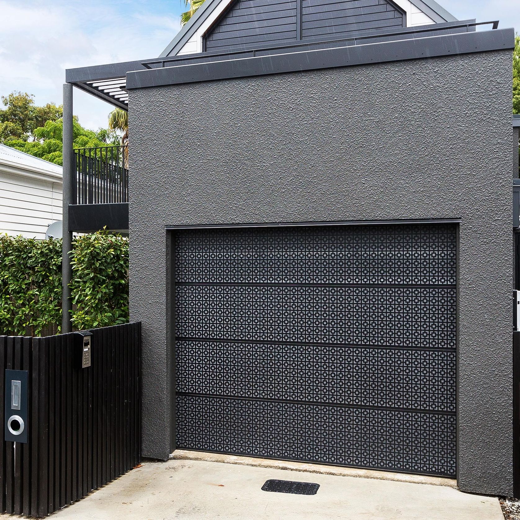 Plexiglass Backed Laser Cut Garage Door gallery detail image