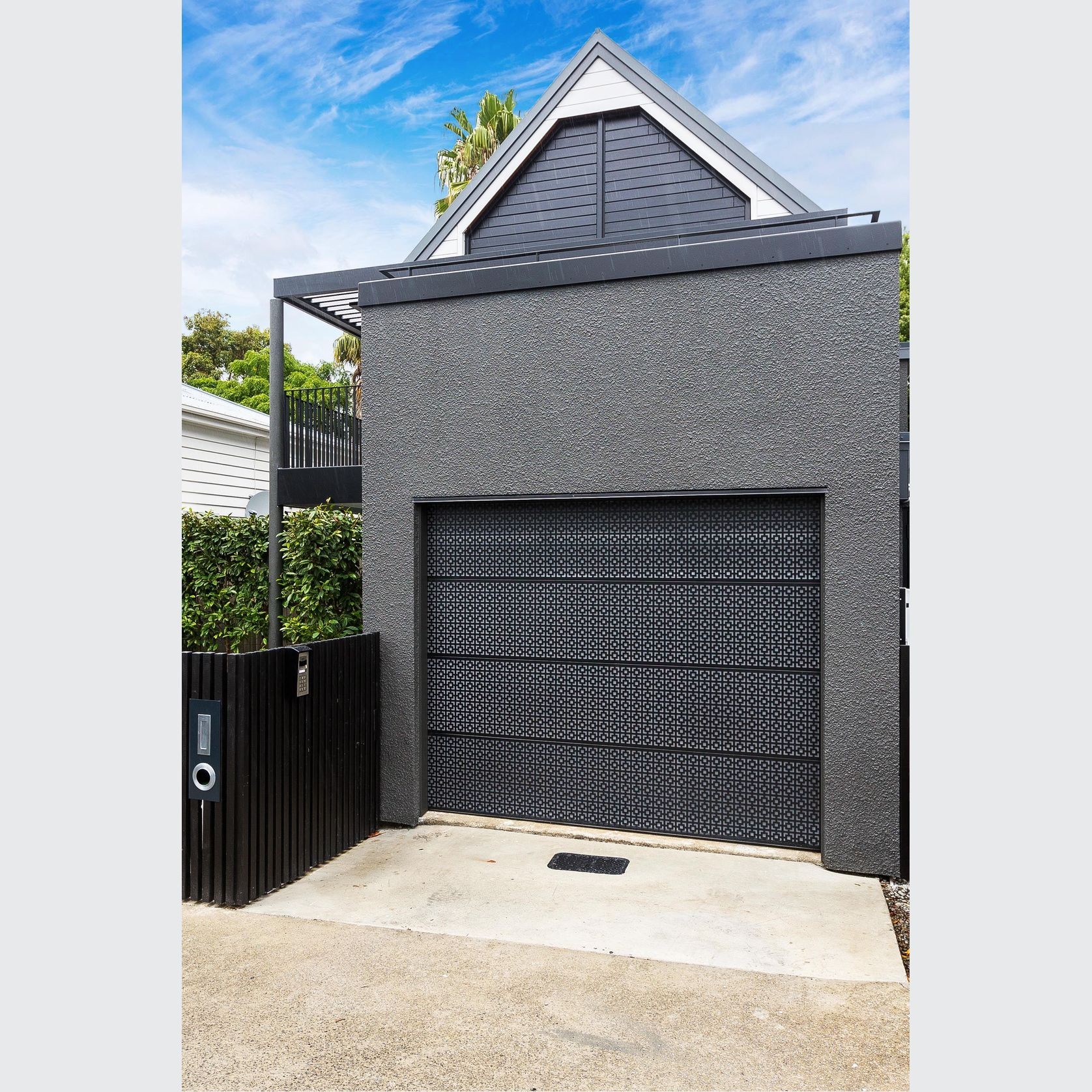 Plexiglass Backed Laser Cut Garage Door gallery detail image