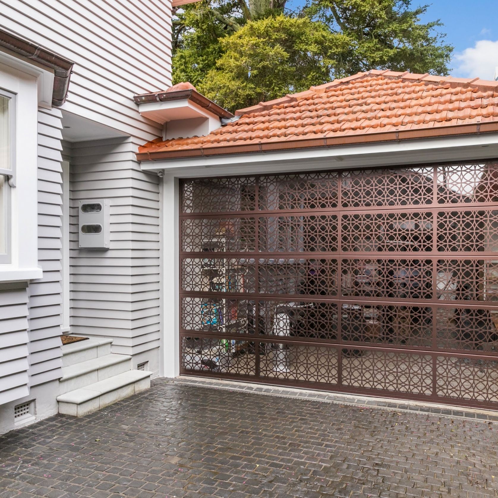 Plexiglass Backed Laser Cut Garage Door gallery detail image