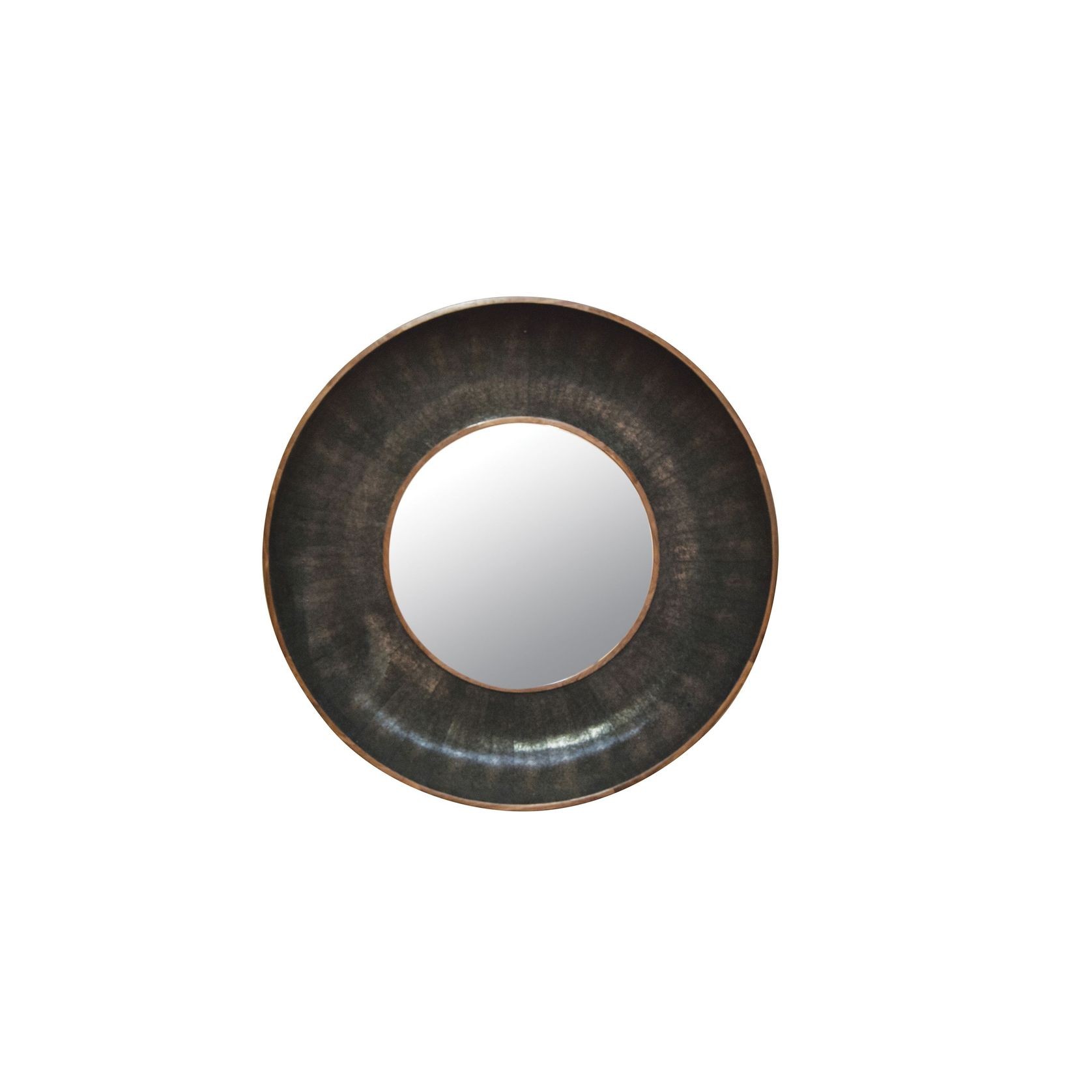 CLARENCE Round Dish Mirror - Shagreen Seal gallery detail image