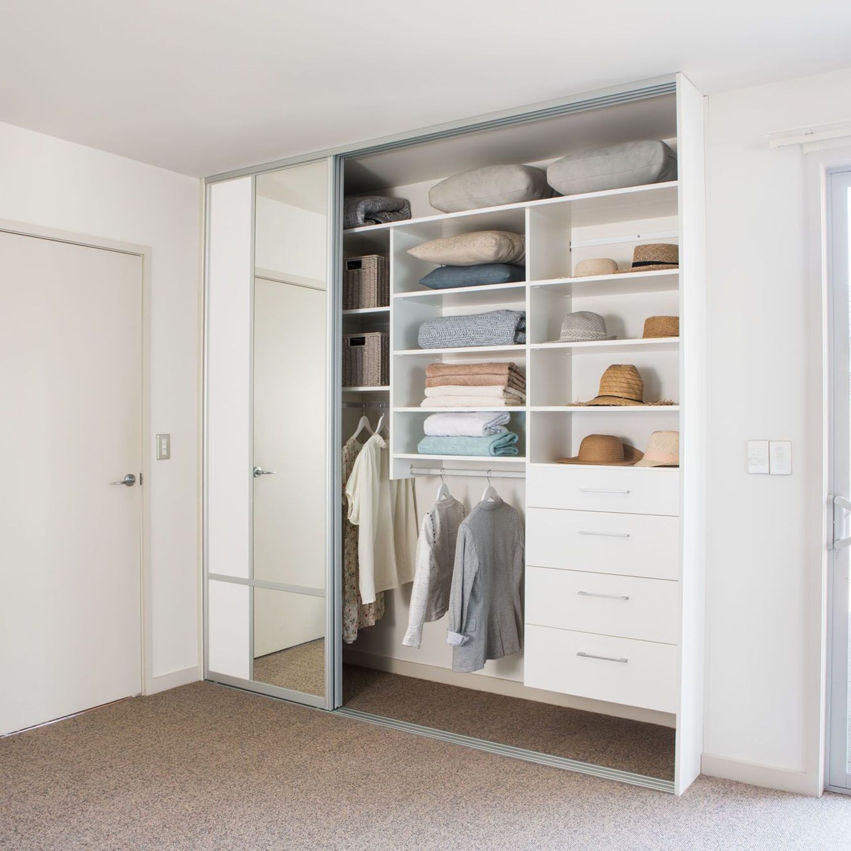 Custom Reach In Wardrobe with Whisper Sliding Doors gallery detail image