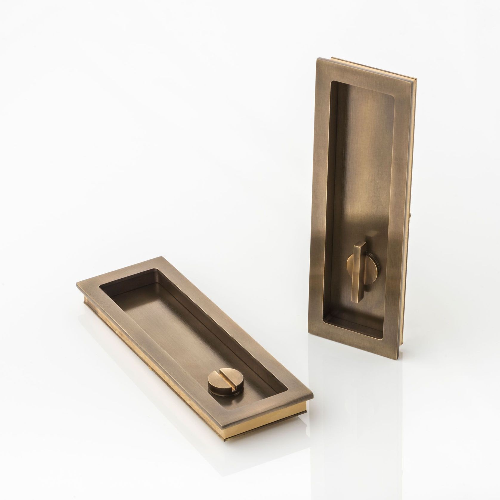 Joseph Giles Rectangular Recessed Privacy Pull gallery detail image
