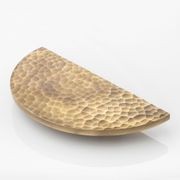 Joseph Giles Semi Circular Hammered Moon Solid Brass Door Pull gallery detail image