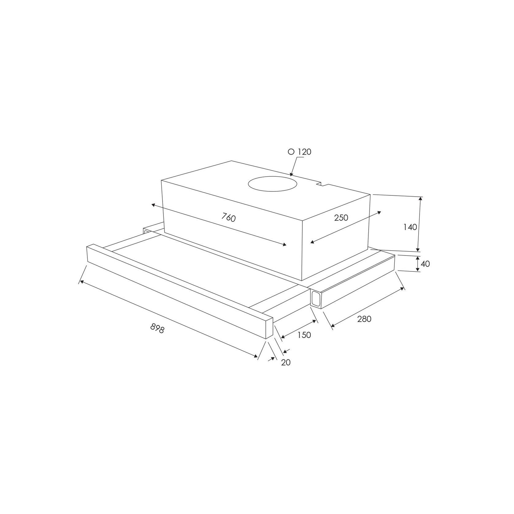 Kleenmaid Slide Out Rangehood 90cm gallery detail image