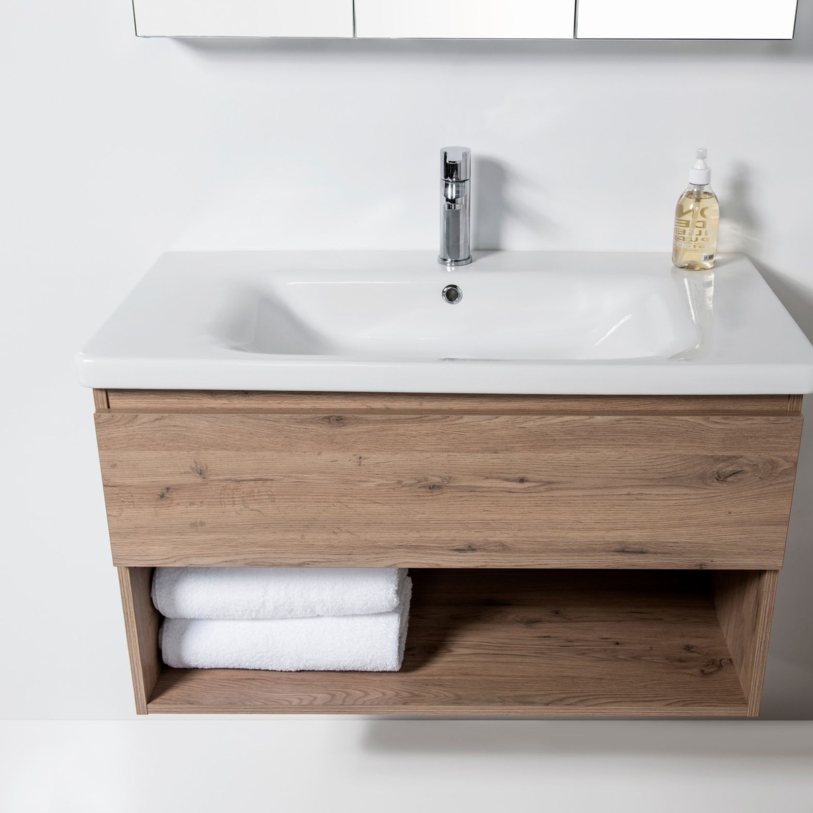 Soft 900 Wall-Hung Vanity 1 Drawer & Open Shelf gallery detail image