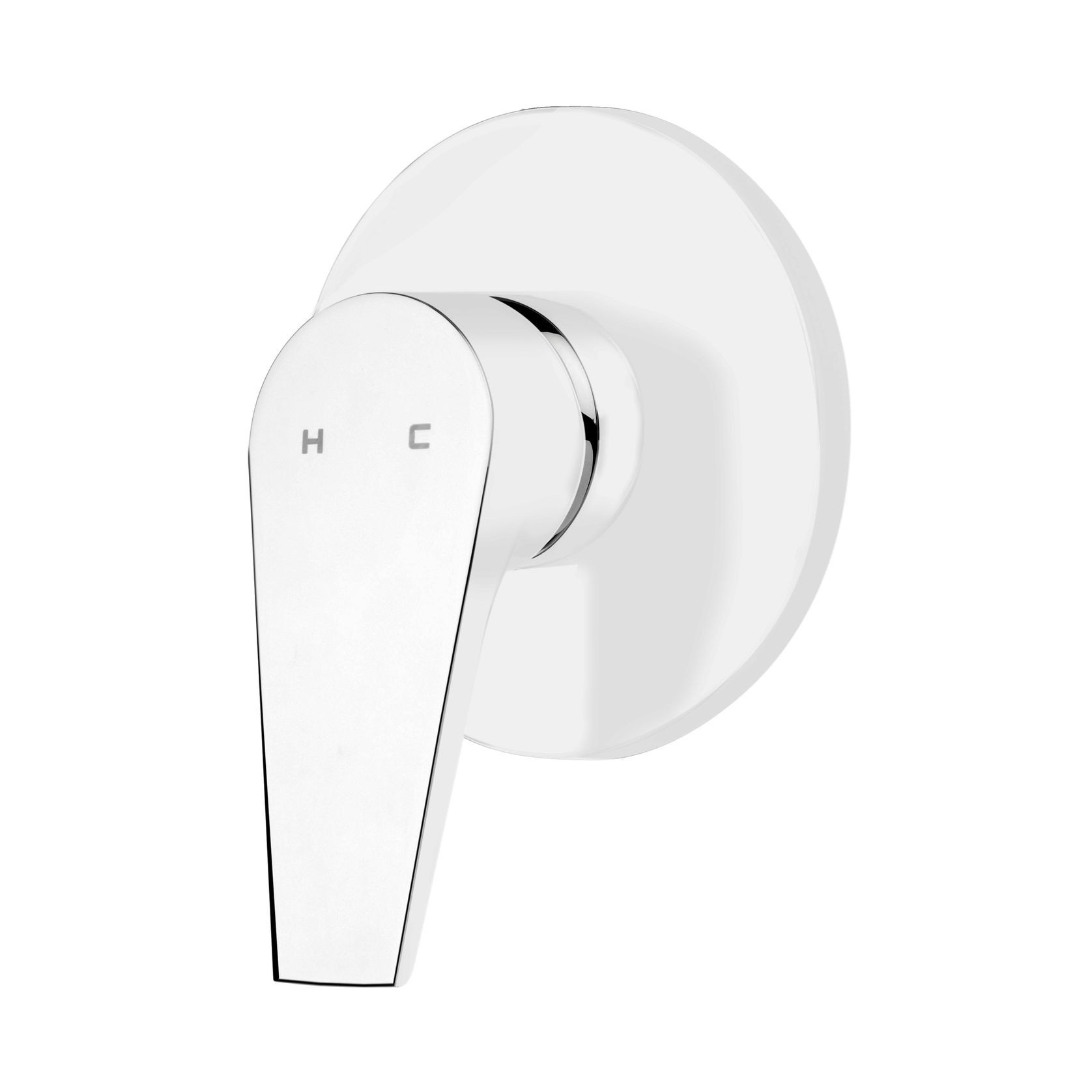 Foreno Solitaire Shower Mixer White/Chrome SLT031 gallery detail image