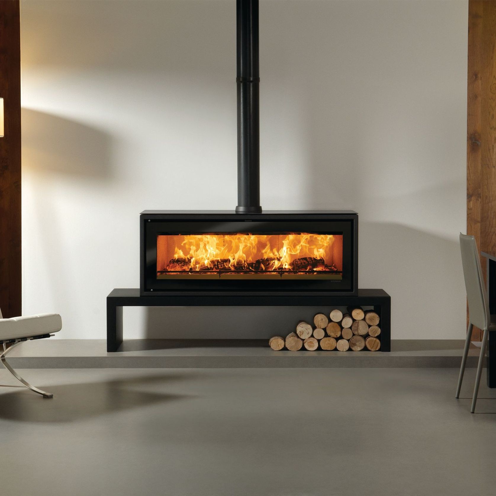 Stovax Studio 3 Inbuilt and Freestanding Fireplace (Rural) gallery detail image