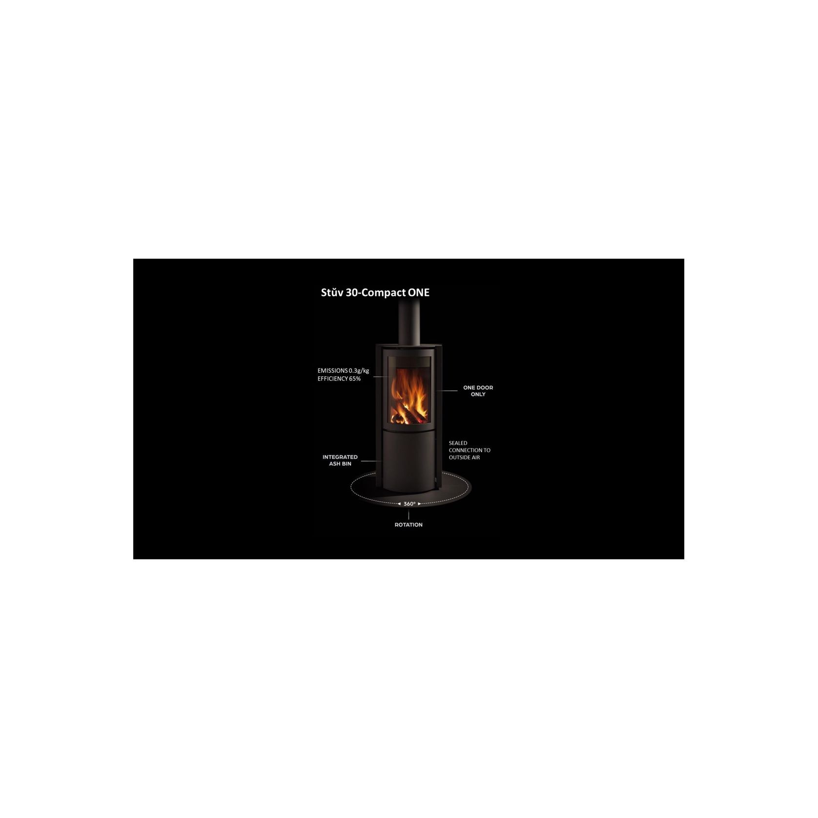 Stûv Compact One Freestanding Wood Fireplace gallery detail image