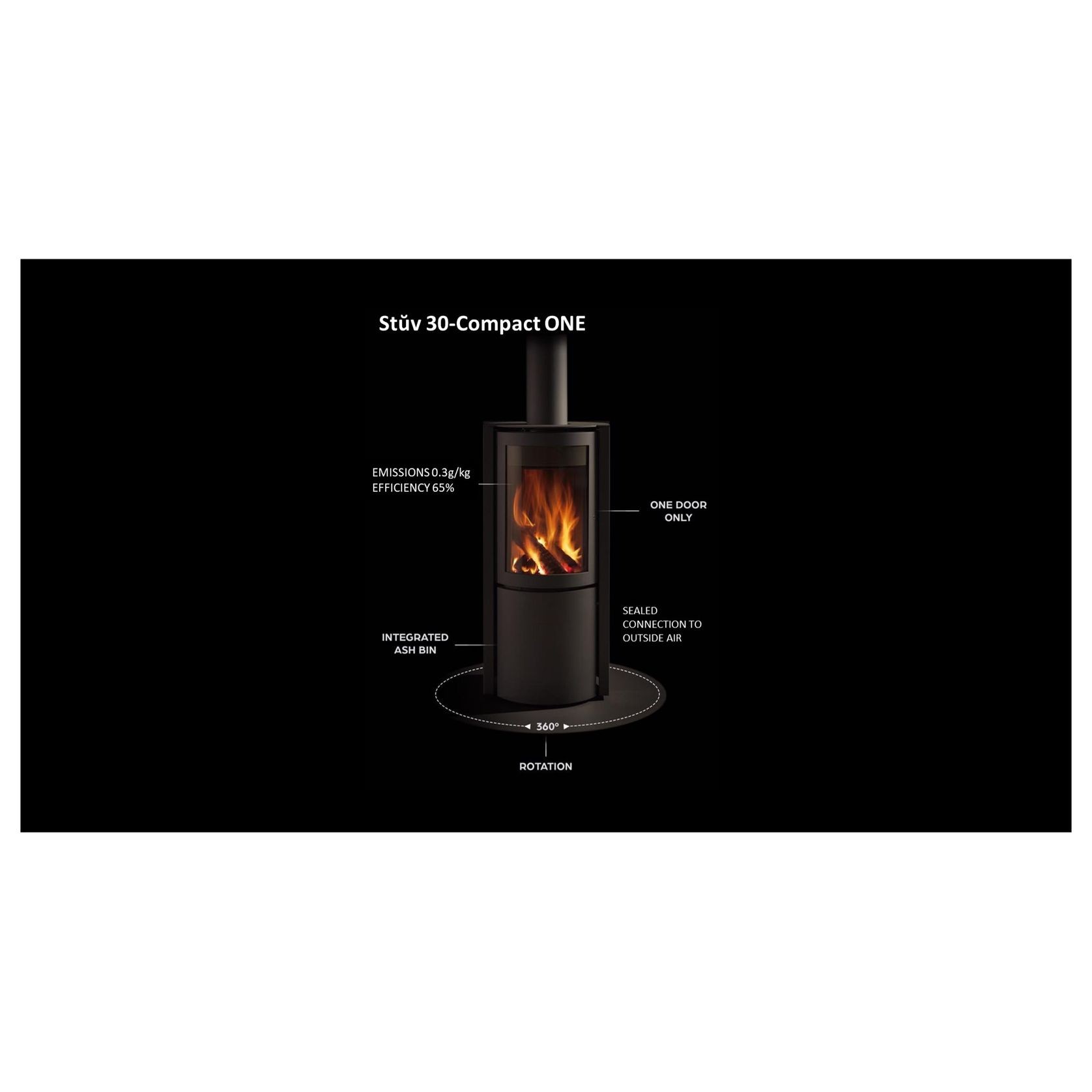 Stûv Compact One Freestanding Wood Fireplace gallery detail image