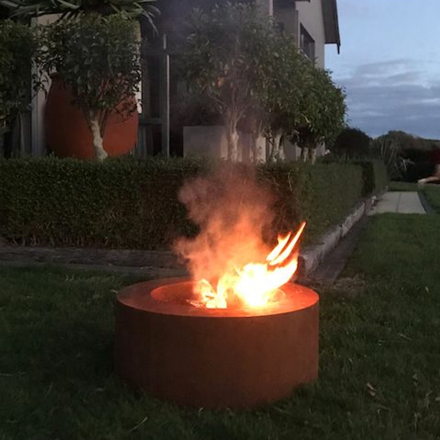 Steel Wheel Corten Fire Pit gallery detail image