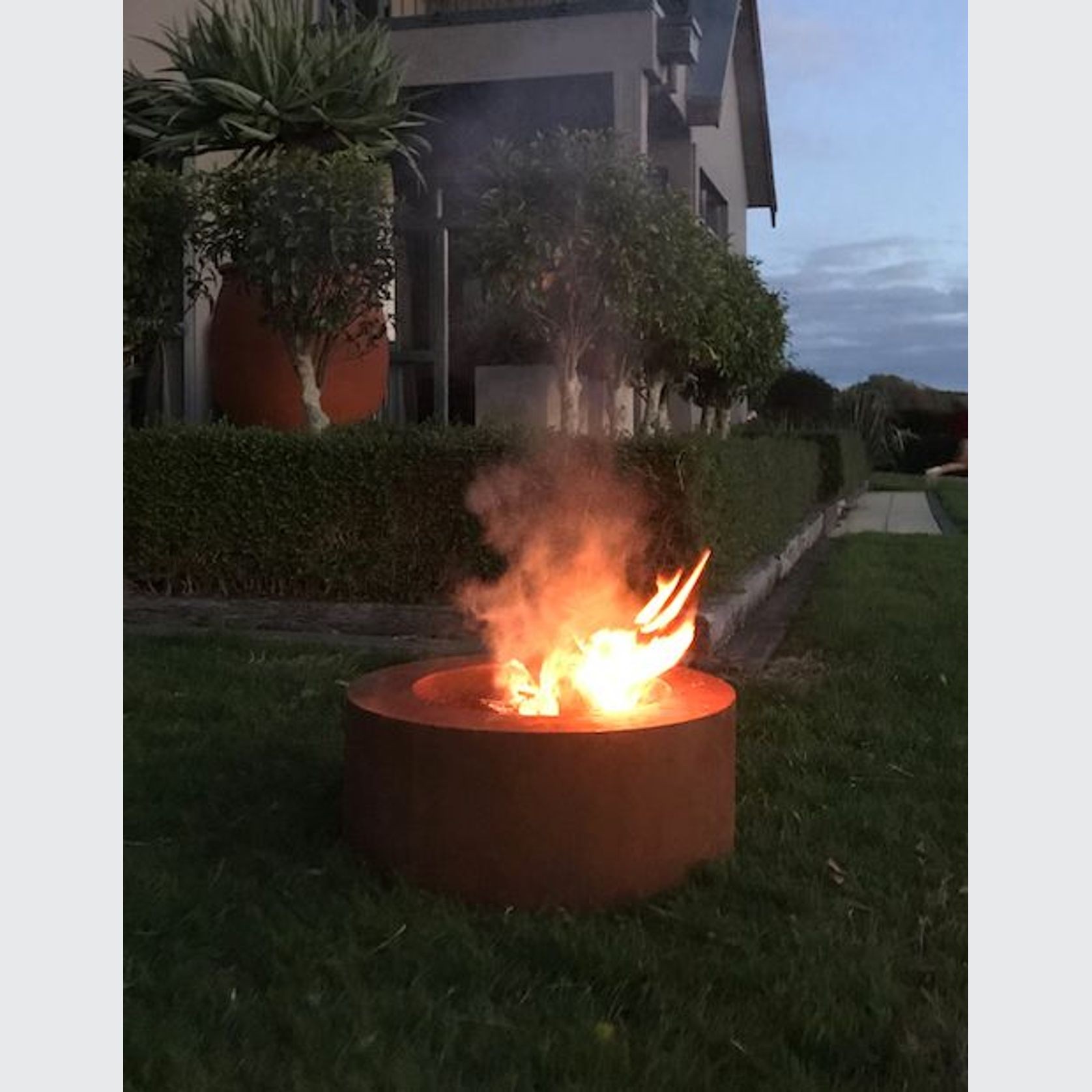 Steel Wheel Corten Fire Pit gallery detail image