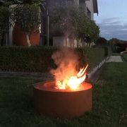Steel Wheel Corten Fire Pit gallery detail image