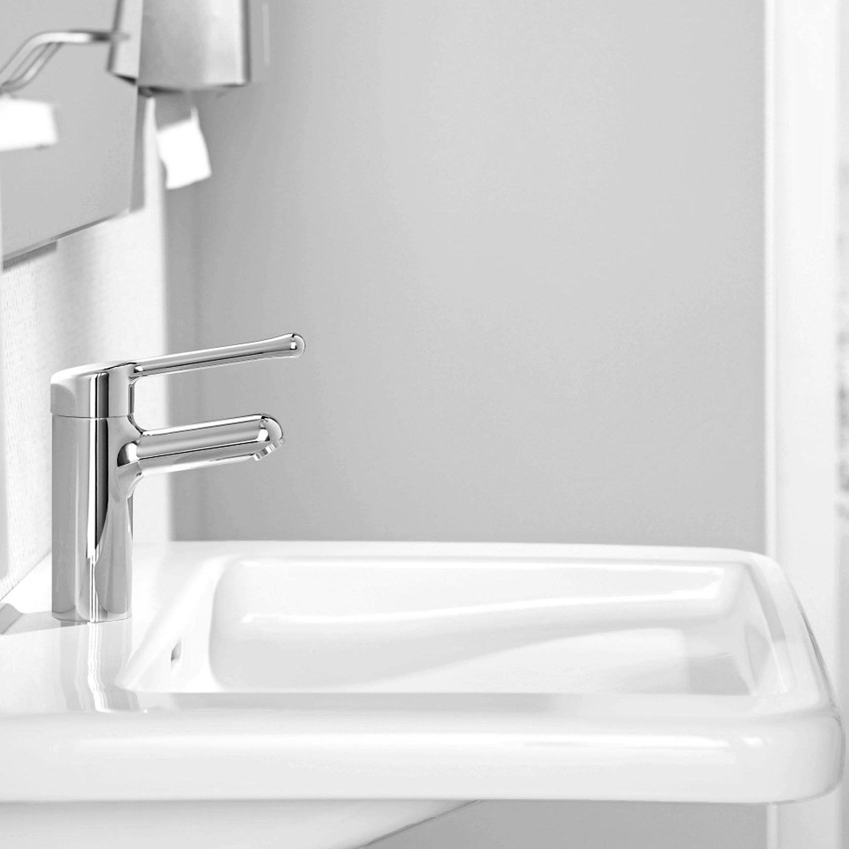 Hansa MediPro Accessible Faucet - Long Lever Bulb gallery detail image