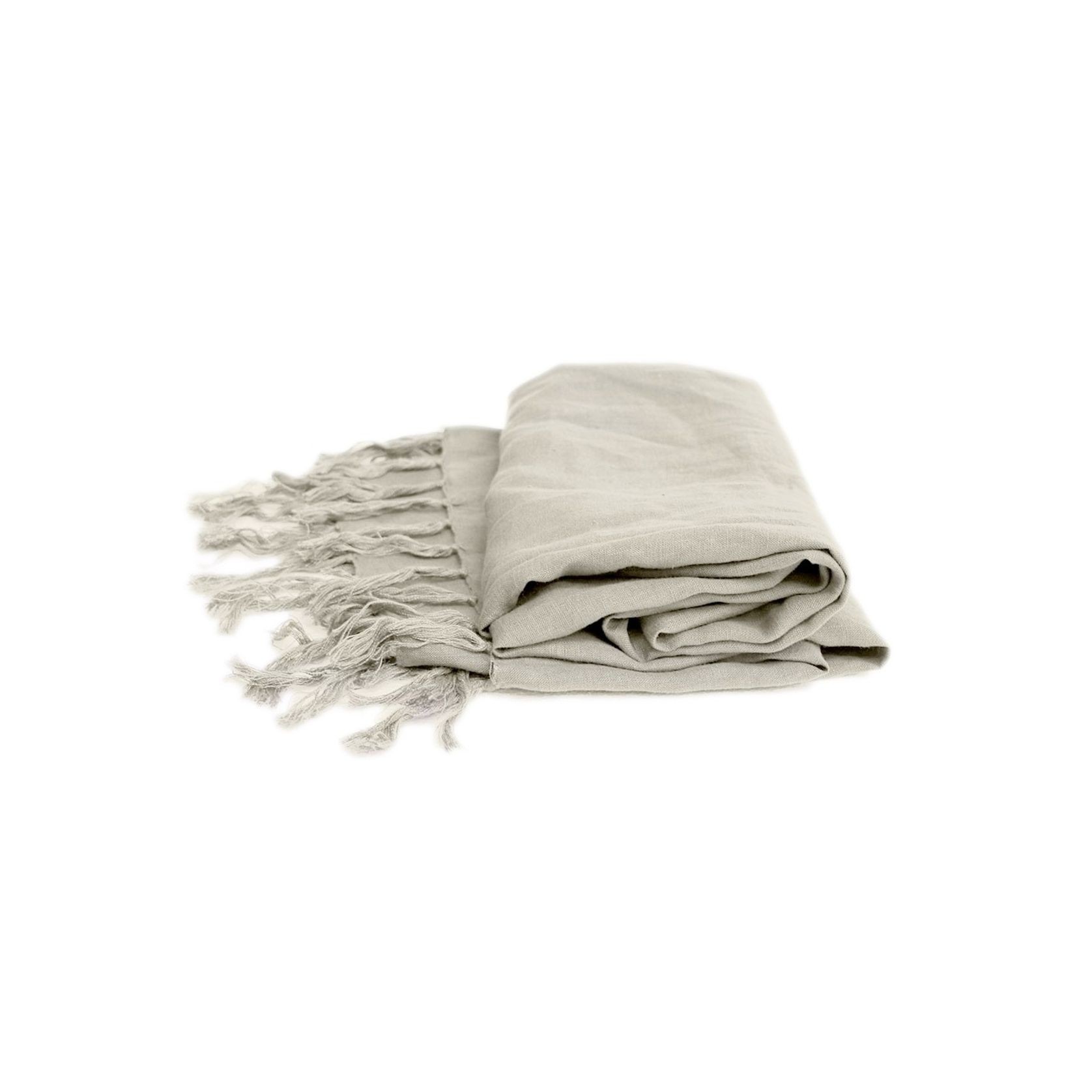 Tully Linen Throw | Light Grey gallery detail image