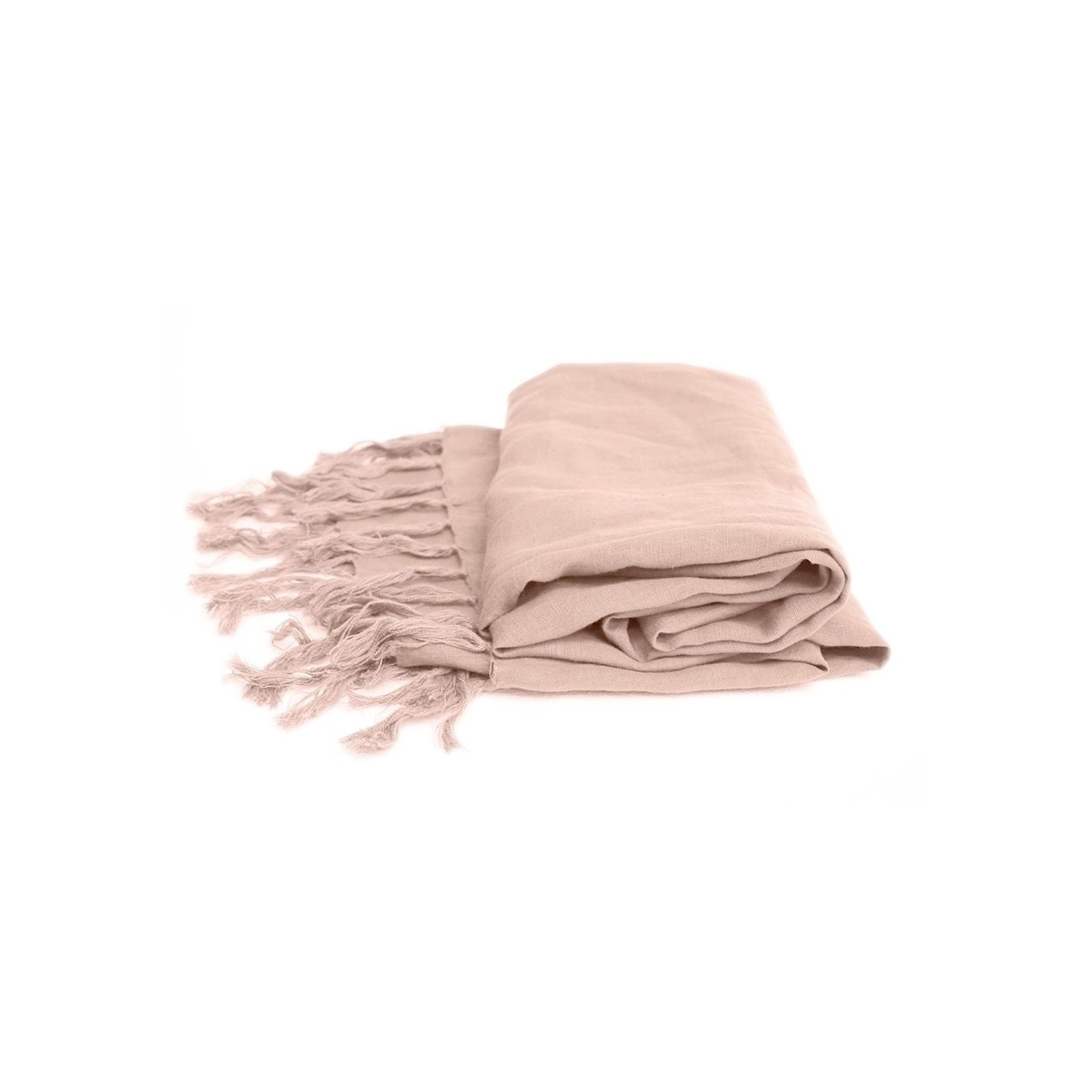 Tully Linen Throw | Old Pink gallery detail image
