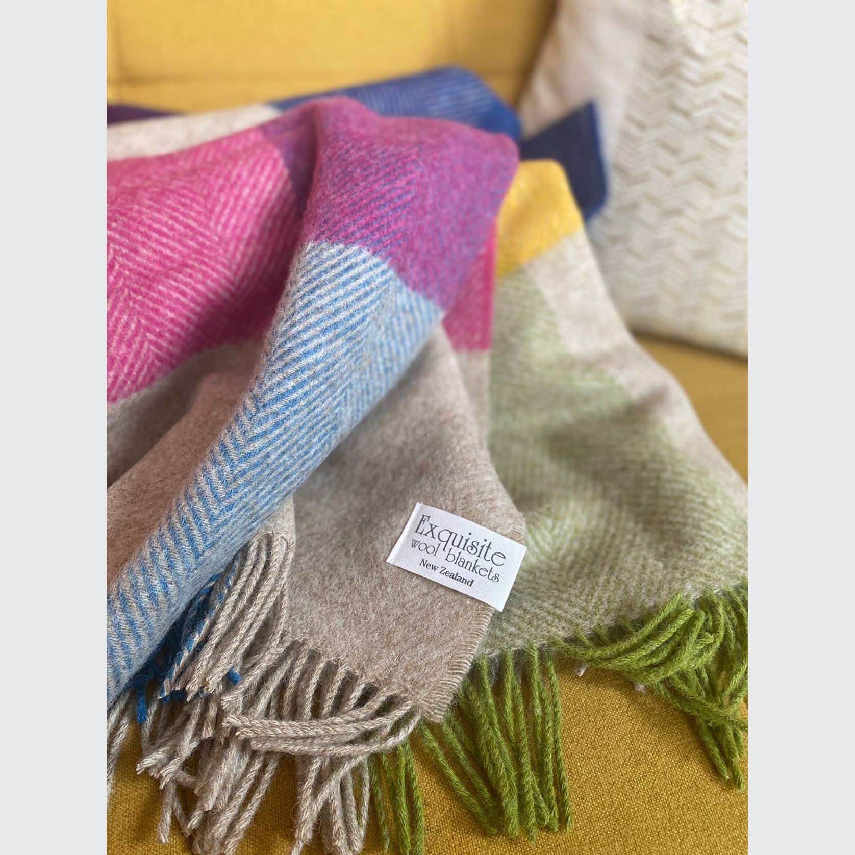 NZ Wool Throw Hartland Sunset ArchiPro NZ