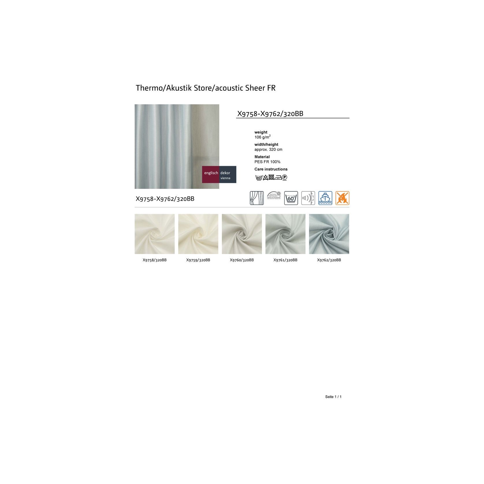 Thermo Curtain and Acoustic Sheer gallery detail image