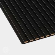 Black Colour Acoustic Slat Wall Panels gallery detail image