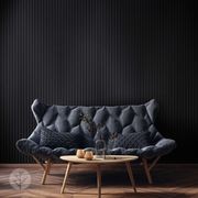 Black Colour Acoustic Slat Wall Panels gallery detail image