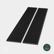 Black Colour Acoustic Slat Wall Panels gallery detail image