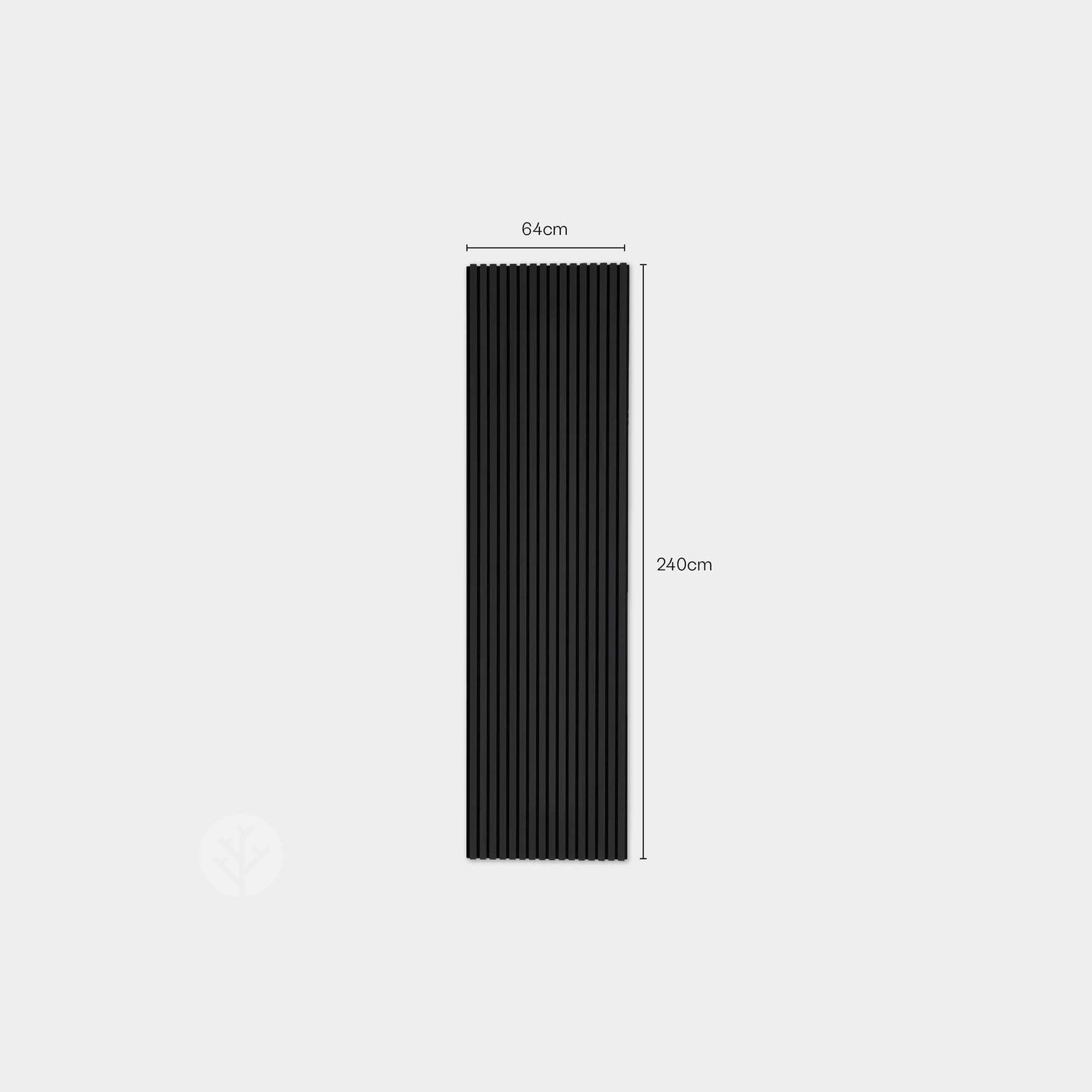 Black Colour Acoustic Slat Wall Panels gallery detail image