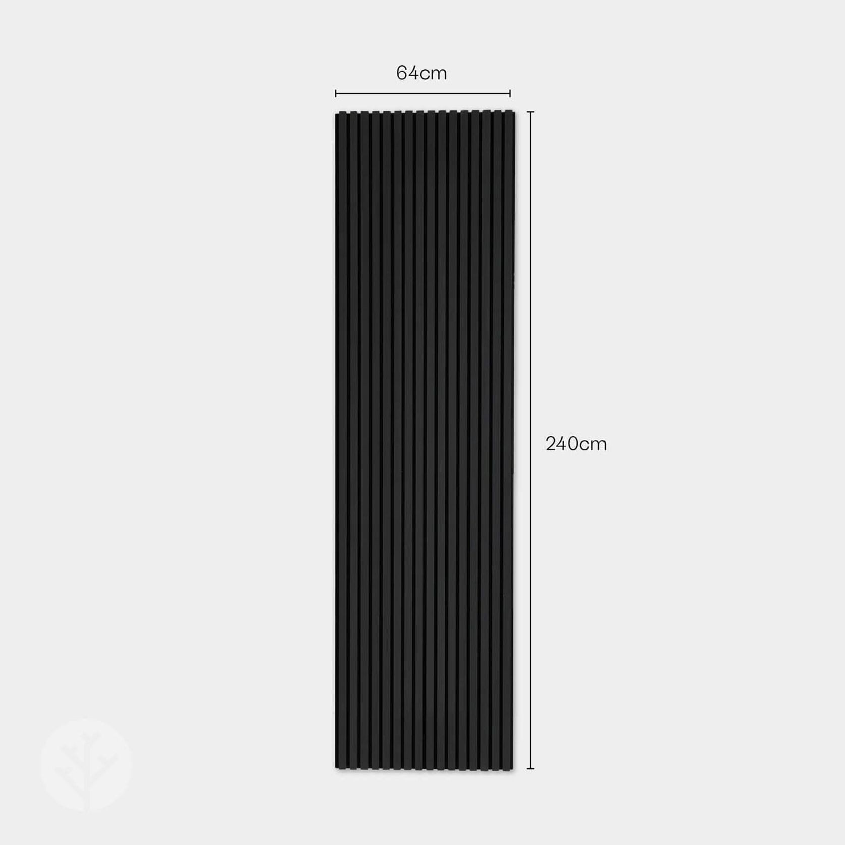 Black Colour Acoustic Slat Wall Panels gallery detail image