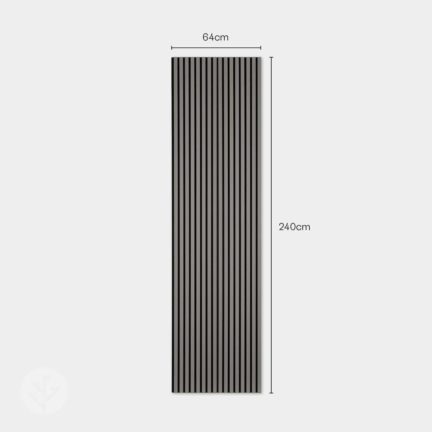 Dusty Grey Colour Acoustic Slat Wall Panels gallery detail image