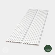 Snow White Colour Acoustic Slat Wall Panels gallery detail image