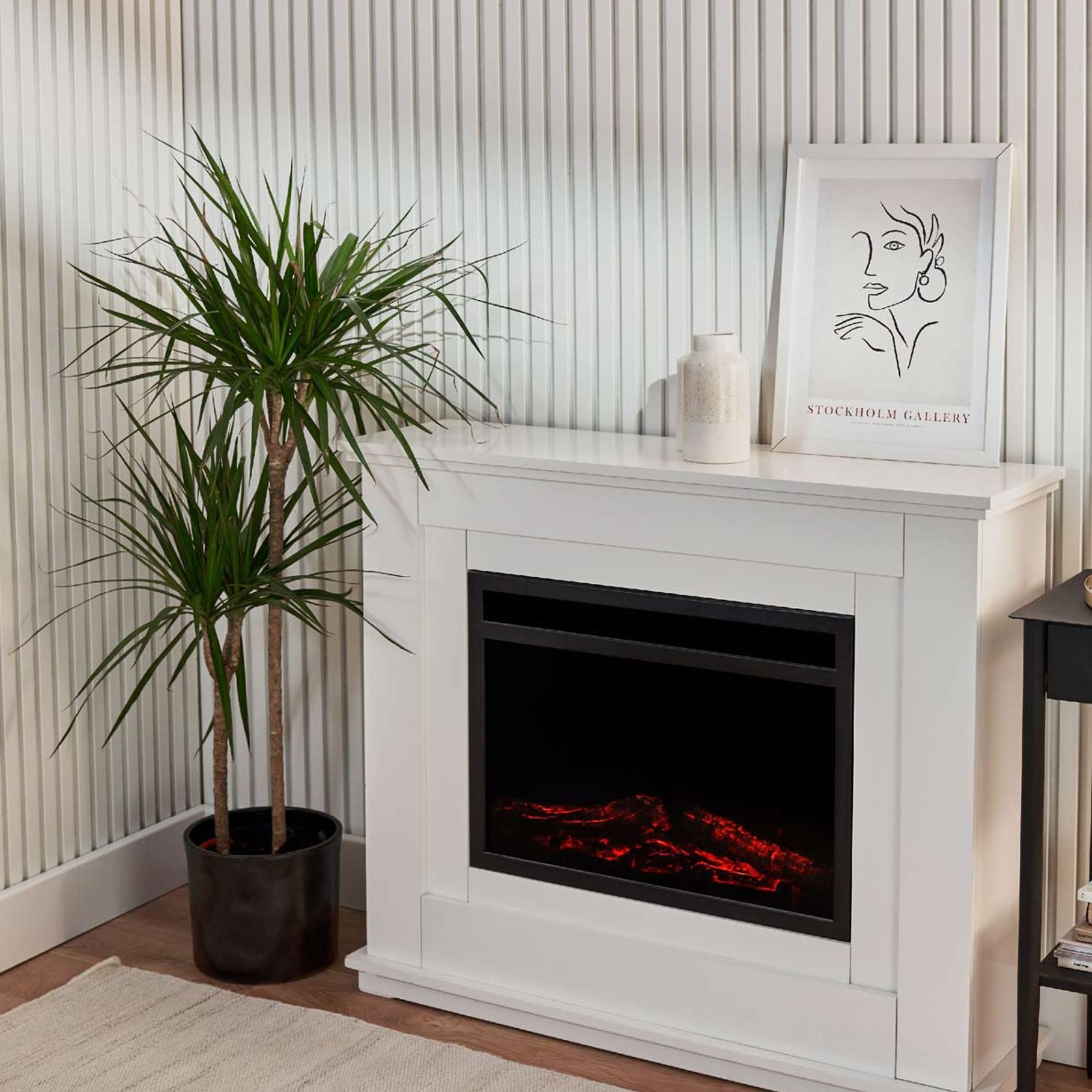 Snow White Colour Acoustic Slat Wall Panels gallery detail image