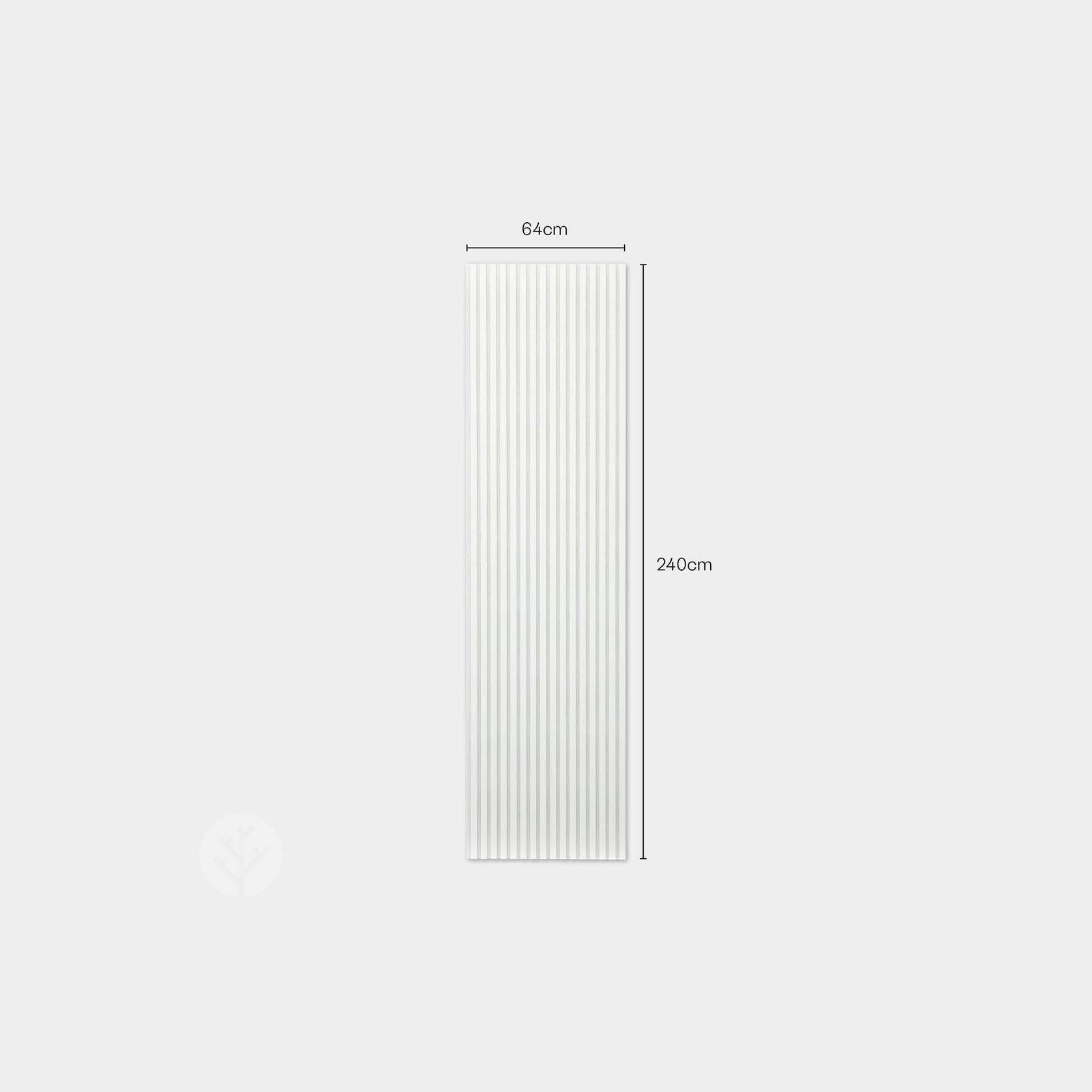 Snow White Colour Acoustic Slat Wall Panels gallery detail image