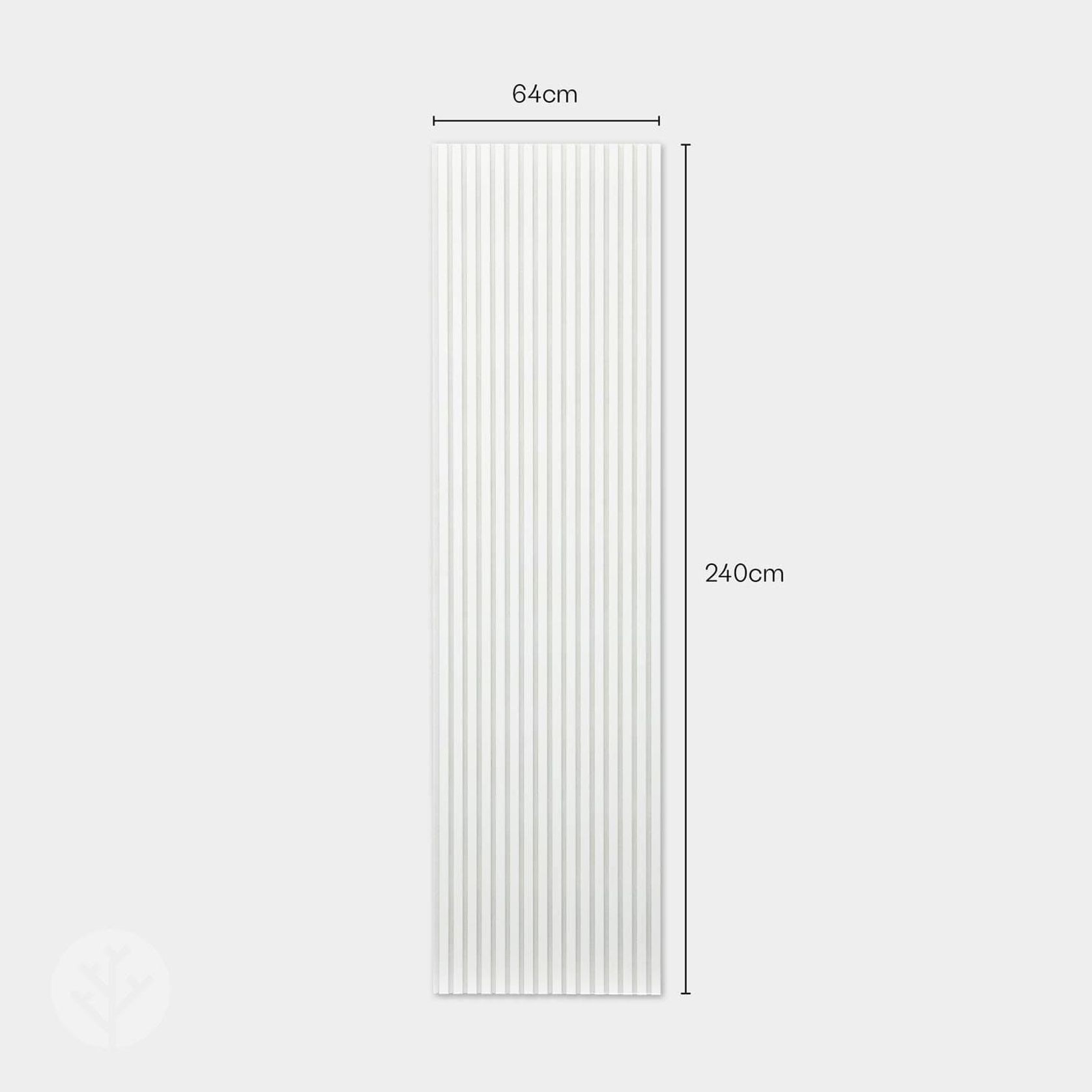 Snow White Colour Acoustic Slat Wall Panels gallery detail image