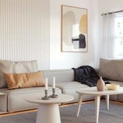 Snow White Colour Acoustic Slat Wall Panels gallery detail image