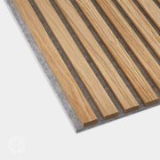 Natural Oak Grey Felt Acoustic Slat Wood Wall Panels gallery detail image