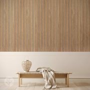 Natural Oak Grey Felt Acoustic Slat Wood Wall Panels gallery detail image