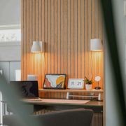 Natural Oak Grey Felt Acoustic Slat Wood Wall Panels gallery detail image