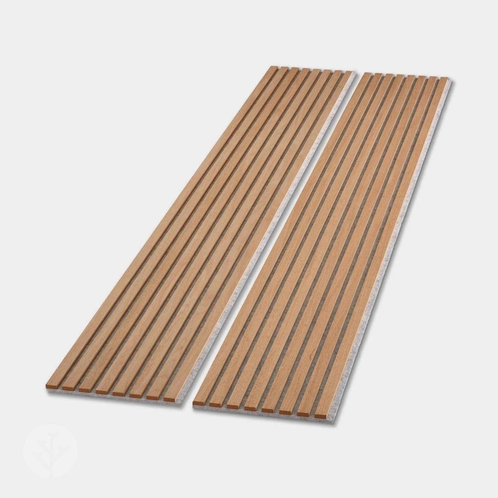 Natural Oak Grey Felt Acoustic Slat Wood Wall Panels gallery detail image