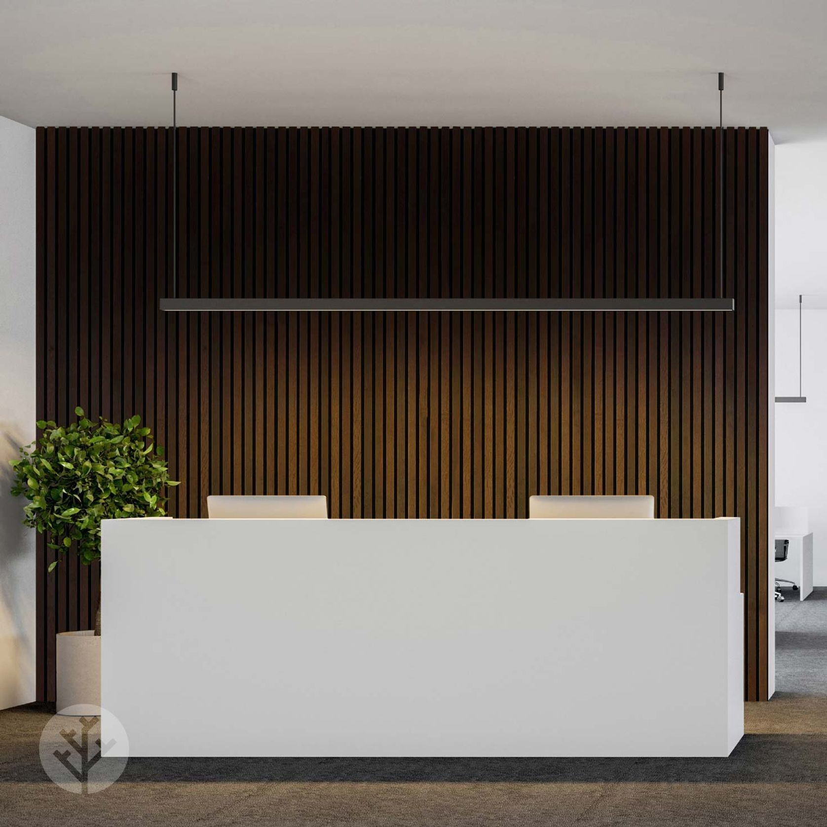Smoked Oak Acoustic Slat Wood Wall Panels gallery detail image