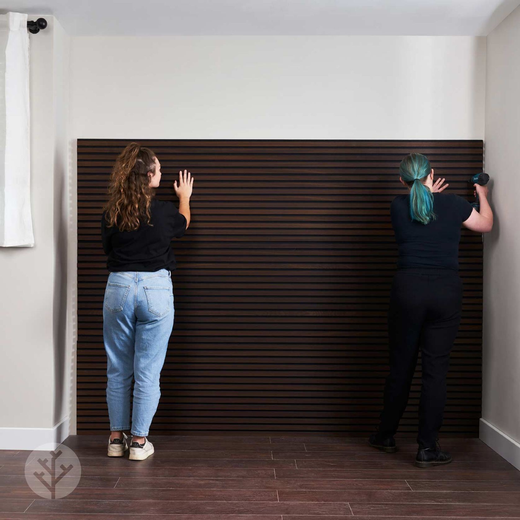 Smoked Oak Acoustic Slat Wood Wall Panels gallery detail image